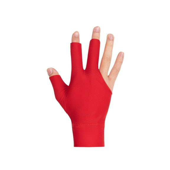 comerut 1Pc 3-Finger Billiards Glove Anti-slip Sweat-absorbing Breathable Men Women Right Hand Snooker Cue Sport Glove Billiards Accessories