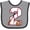 Heather and Black, variant on Inktastic Baseball Second Birthday- Two Years Old Boys or Girls Baby Bib