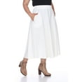 thumbnail image 2 of White Mark Jupe Midi Évasée Tasmin pour Femmes, 2 of 5