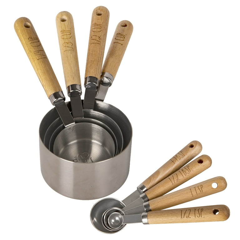 Rae Dunn Stainless Steel Measuring Cups and Measuring Spoon 8