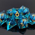 thumbnail image 2 of (Violet)Dragon's Eye dés, dés Liquid Core DnD, dés en Résine Faits à la Main, dés Tranchants en Résine, dés Polyédriques, Ensemble de dés DnD, 2 of 3