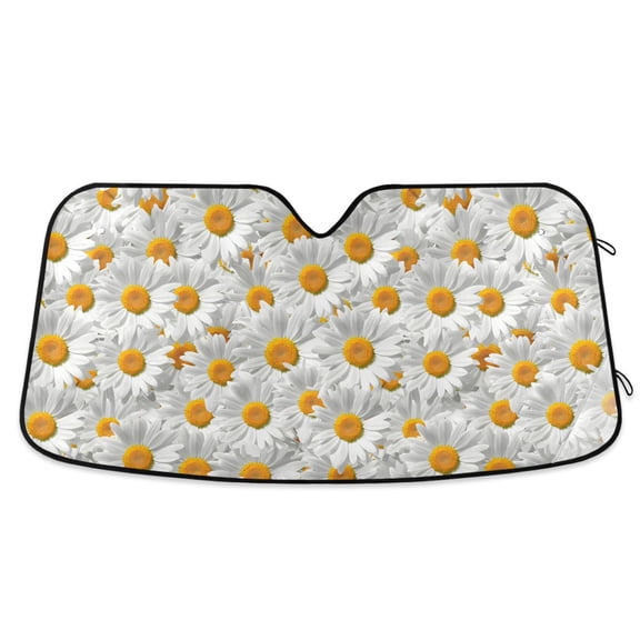 Cute Little Daisies Car Windshield Sun Shade Foldable Car Front Window Visor Heat and UV Protection 53x23.5