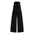 thumbnail image 4 of Two Piece Pant Set For Women Pocket Easy Vacation Daywear Summer Functional Daily Wear Everyday Flowy Modern Simple Travel Ready For Travel For Work, 4 of 7