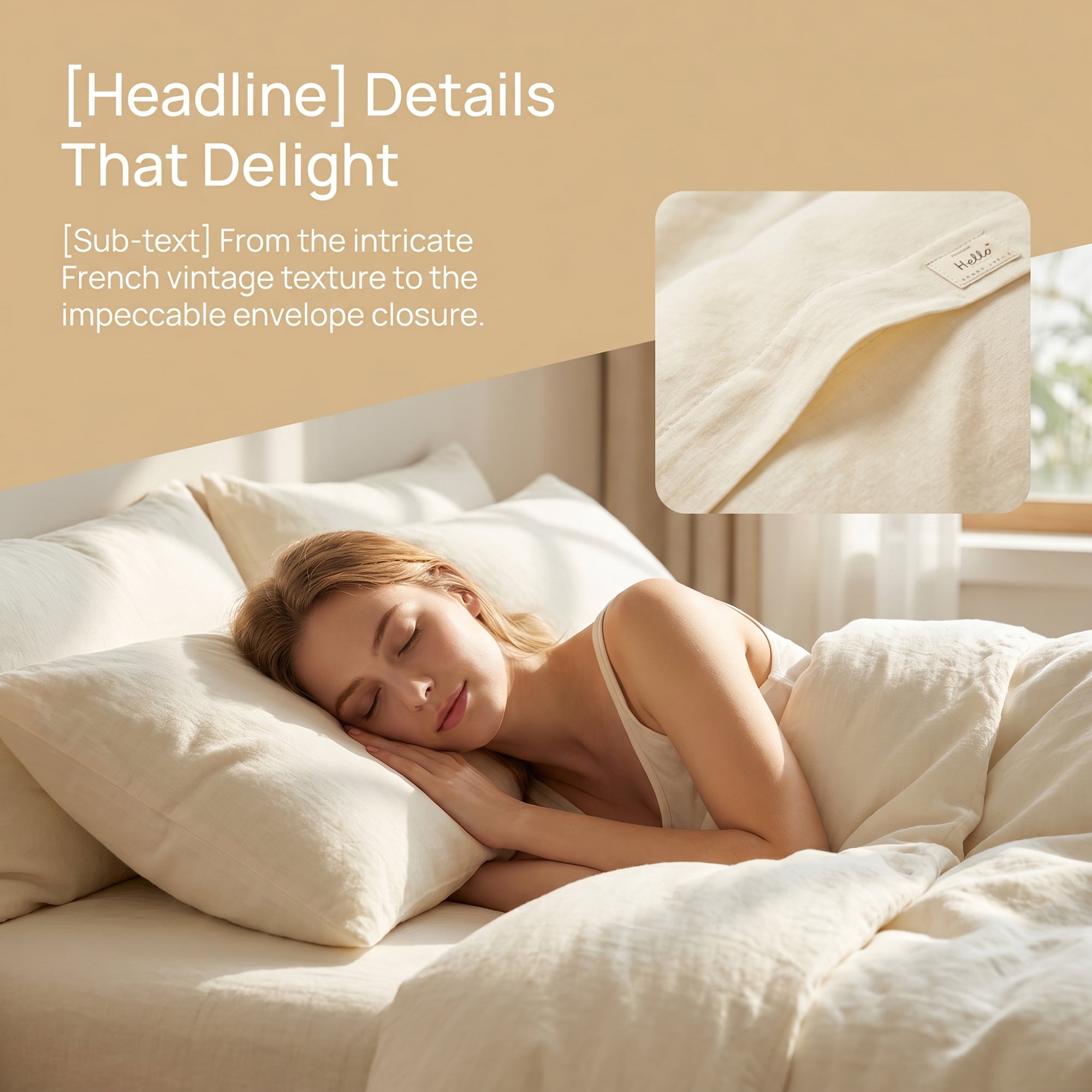 Unique Bargains 2 Pack Cotton Pillowcase Smooth Cooling Pillow Cases Envelope Closure Queen Milk white - orange