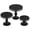Black, variant on 3 PCS Gold Cake Stands (8"&10"&12" Plate), Cupcake Stand With a lace hollow border Metal Cake Stand Set for Birthday Party, Wedding, Anniversary,
