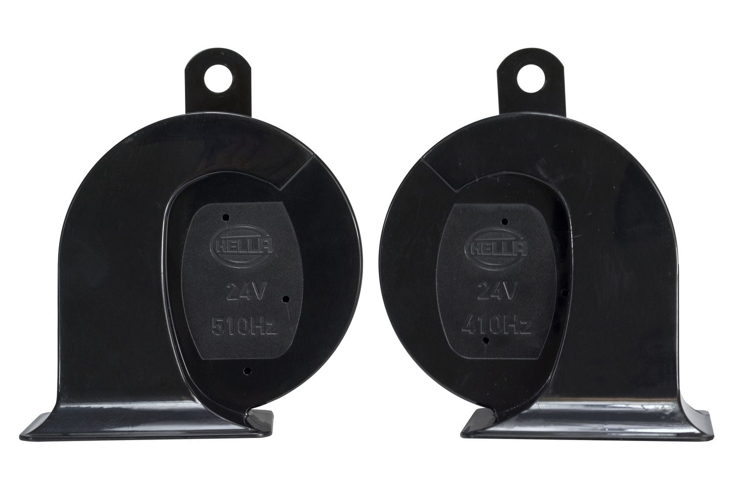 HELLA 940800821 Black 24V BX Trumpet Horn Kit (Universal Fit)