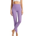 thumbnail image 2 of Ovbmpzd Ladies Yoga Pants for Women Slim-Leg Petite Purple Leggings Casual High Waist Long Leggings,M, 2 of 6