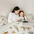 thumbnail image 4 of Feelyou Bohemian Sheep Skeleton Bedding Comforter Set 7pcs, Vintage Western Horse Cactus King Bedding Sets, Rustic Cowgirl Cowboy Reversible Bed Sheets, Luxury Bedroom Decor, 4 of 8