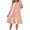 Pink Dress for Women, variant on HAPIMO Women's Knee Length Cotton Linen Dress Solid Autumn Dresses Half Sleeve Round Neck Elegant Drop Waist Tiered Vintage Holiday Boho Navy S