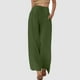 thumbnail image 1 of WILLBEST Pantalones Casuales de Verano para Mujer, de Lino, de Cintura Alta, con Cordón, Pierna Ancha, Cómodos y con Bolsillos para Viajar y Relajarse. Grande, 1 of 4