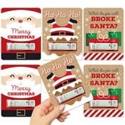 Big Dot of Happiness Jolly Santa Claus - DIY Assorted Christmas Party Cash Holder Gift - Funny Money Cards - Set of 6
