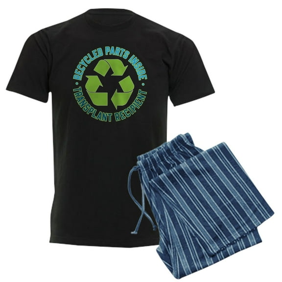 CafePress - Recycled Parts Inside Men's Dark Pajamas - Men's Dark Loose Fit Cotton Pajama Set