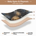 thumbnail image 5 of WOBOGO Brown Blue Butterfly Baby Playmats Extra Large Waterproof Rollable Activity Pads for Toddlers 50×50inch, 5 of 7
