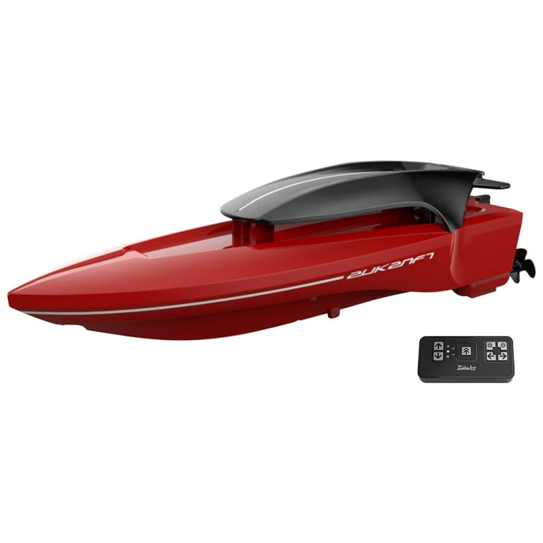 10km/h 2.4GHz 4 Channels Mini RC Boat High Speed for Pool Tub (Red 1  Battery) 