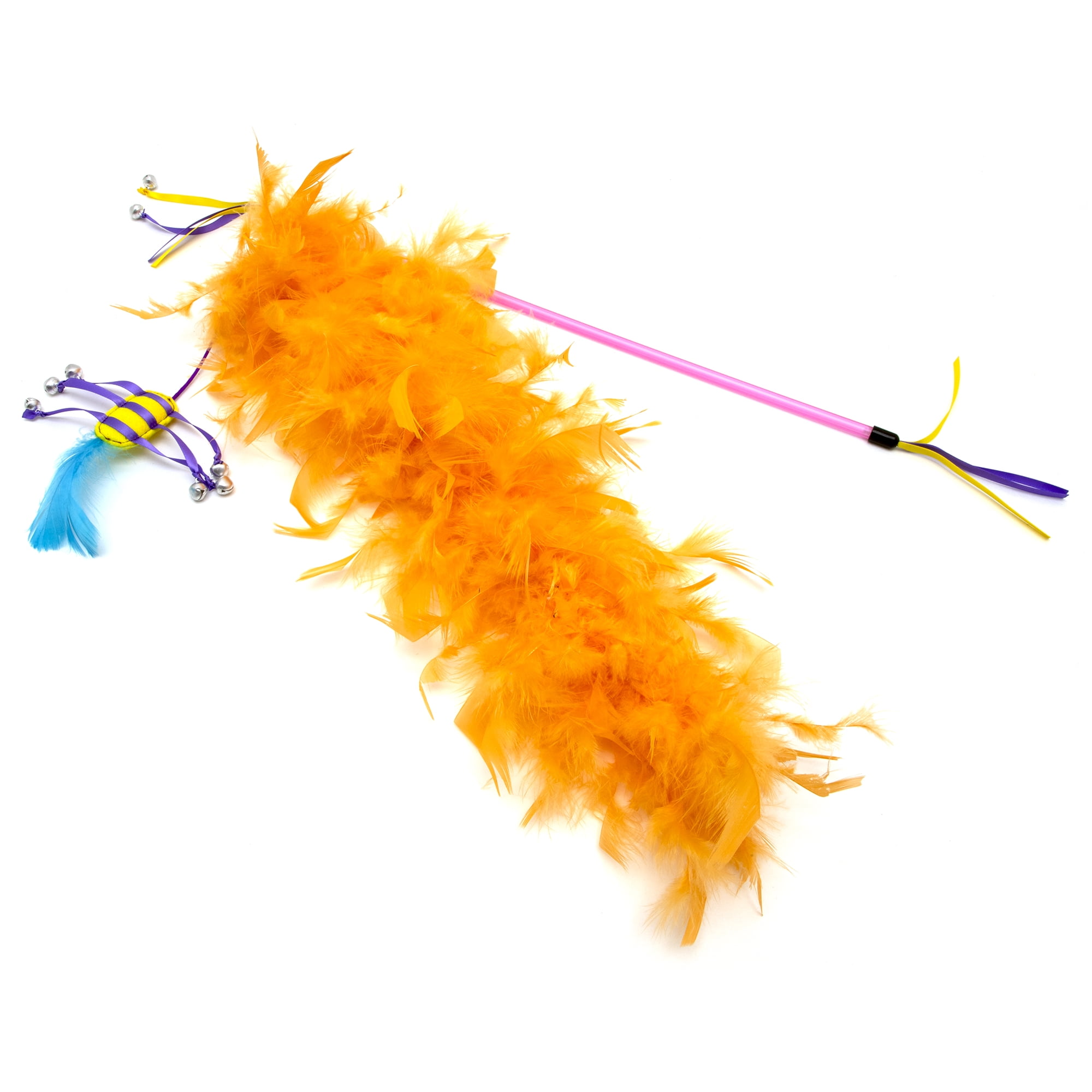 Kitty City Summertime Feather Cat Toy Wand, Size Large