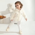 thumbnail image 3 of 6M-3T Baby Boys Girls Winter Warm Fleece Sweatshirt Cartoon Hooded Coats Jackets Toddler Long Sleeve Zipper Coats Top Outerwear, 3 of 9