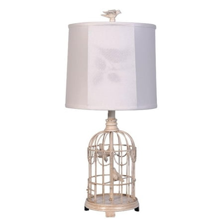 Set Of 2 Country Cottage Bird Cage Table Lamps With White Fabric Set Of 2 Country Cottage Bird Cage Table Lamps With White Fabric Shadow Shades
