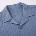 thumbnail image 3 of Ahabrexf Button Down Shirts for Men Casual Short Sleeve Turndown Collar Loose Fit Beach Top 1Pc, 3 of 5