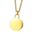 thumbnail image 2 of Cremation Urn Necklace Round Keepsake Keychain Urn Ash Holder Jewelry Locket for Gold, 2 of 8