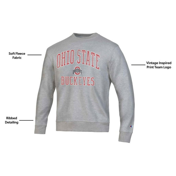 OHIO State スウェットシャツ グレー Champion Ohio State Buckeyes Adult Crewneck Sweatshirt