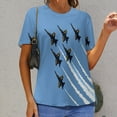 thumbnail image 6 of Blue Angels Flight Women's Short Sleeve Tops Casual Blouses T Shirt, 6 of 6