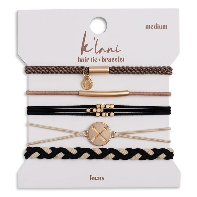 Pulsera para el pelo K'lani Focus para mujer (juego de 5)