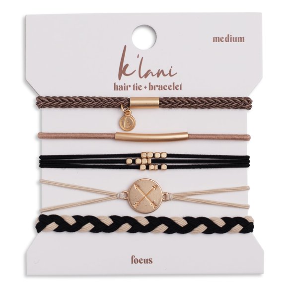 Pulsera para el pelo K'lani Focus para mujer (juego de 5)