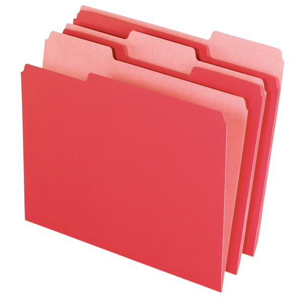 Office Depot File Folders, Letter, 1/3 Cut Box Of 100 - Walmart.com ...