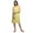 Medium Yellow, variant on Moomaya Solid Sleeveless Nightdress For Ladies Button Placket Nightwear