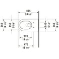 thumbnail image 6 of Duravit 2544090092 Toilet Wall Mounted Washdown Model, 6 of 7