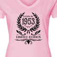 thumbnail image 4 of Inktastic Born in 1953 Limited Edition Women's V-Neck T-Shirt, 4 of 5