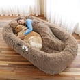 thumbnail image 1 of Cama ortopédica gigante para humanos y perros WROS 180 x 115 x 30 cm de felpa sintética, 1 of 6