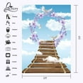 thumbnail image 2 of ABPHOTO Polyester 5x7ft Stairway to Heaven Backdrop Flying pigeons Photography Background Studio Props, 2 of 5