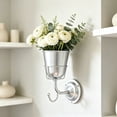 thumbnail image 4 of Wall Vase for Flowers, Boho Metal Hanging Vessel, Versatile Organizer Wall Decor for Home Living Room, Bedroom, Bathroom & Kitchen, Office, 4 of 7