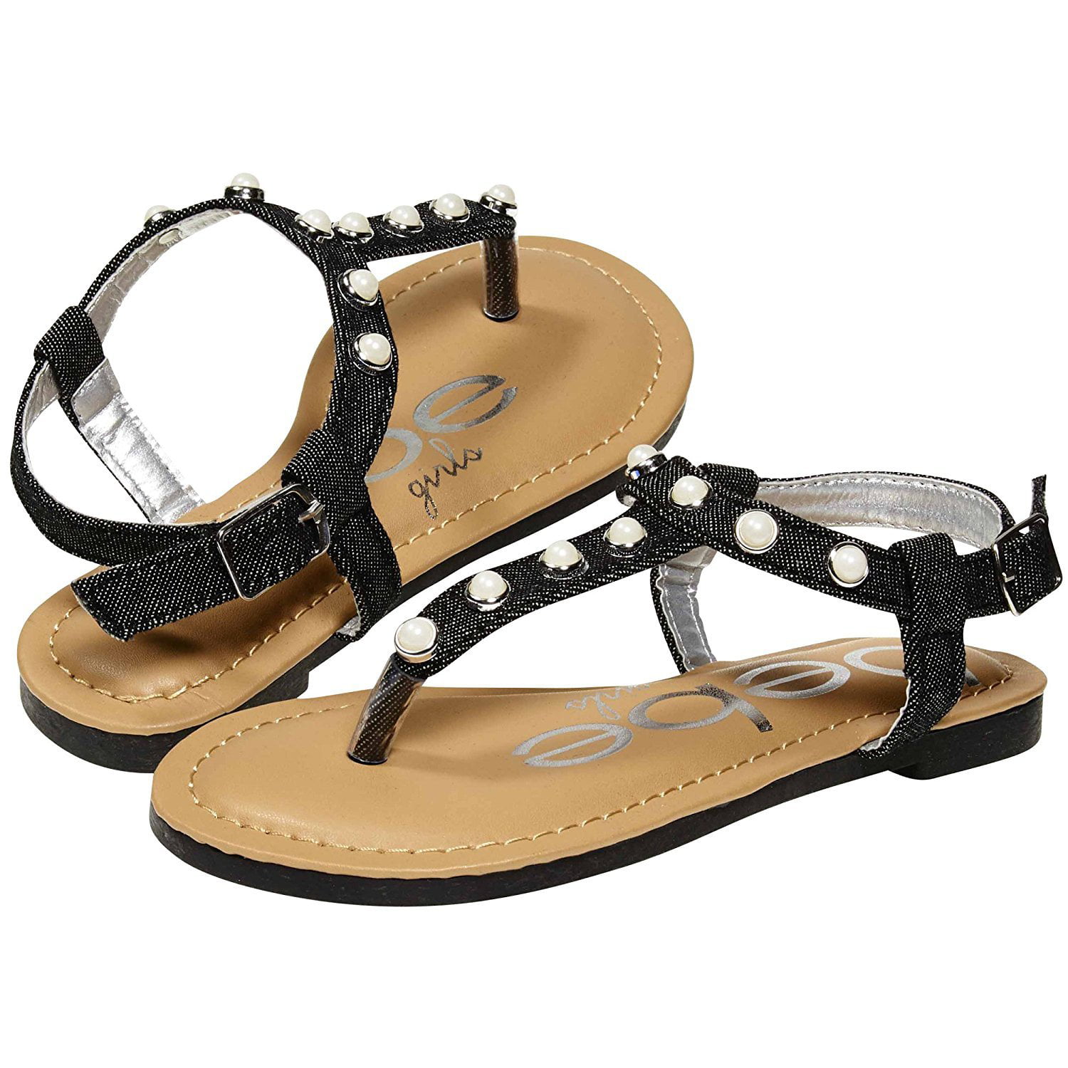 bebe - bebe Summer Flat Slingback Denim Sandals T Strap Thong Shoes ...