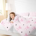 thumbnail image 3 of Erosebridal Pink Princess Bow Twin Comforter Sets for Girls, Cartoon Star Print Bedding Set for Women, Reversible, 2 Pieces, 3 of 6