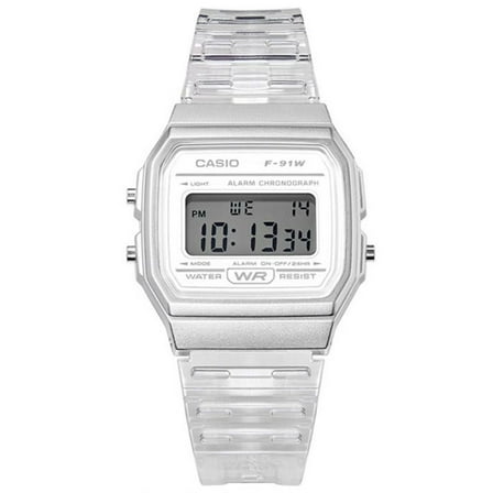 Casio Unisex Resin Wristwatch, White, (F91WS-7)
