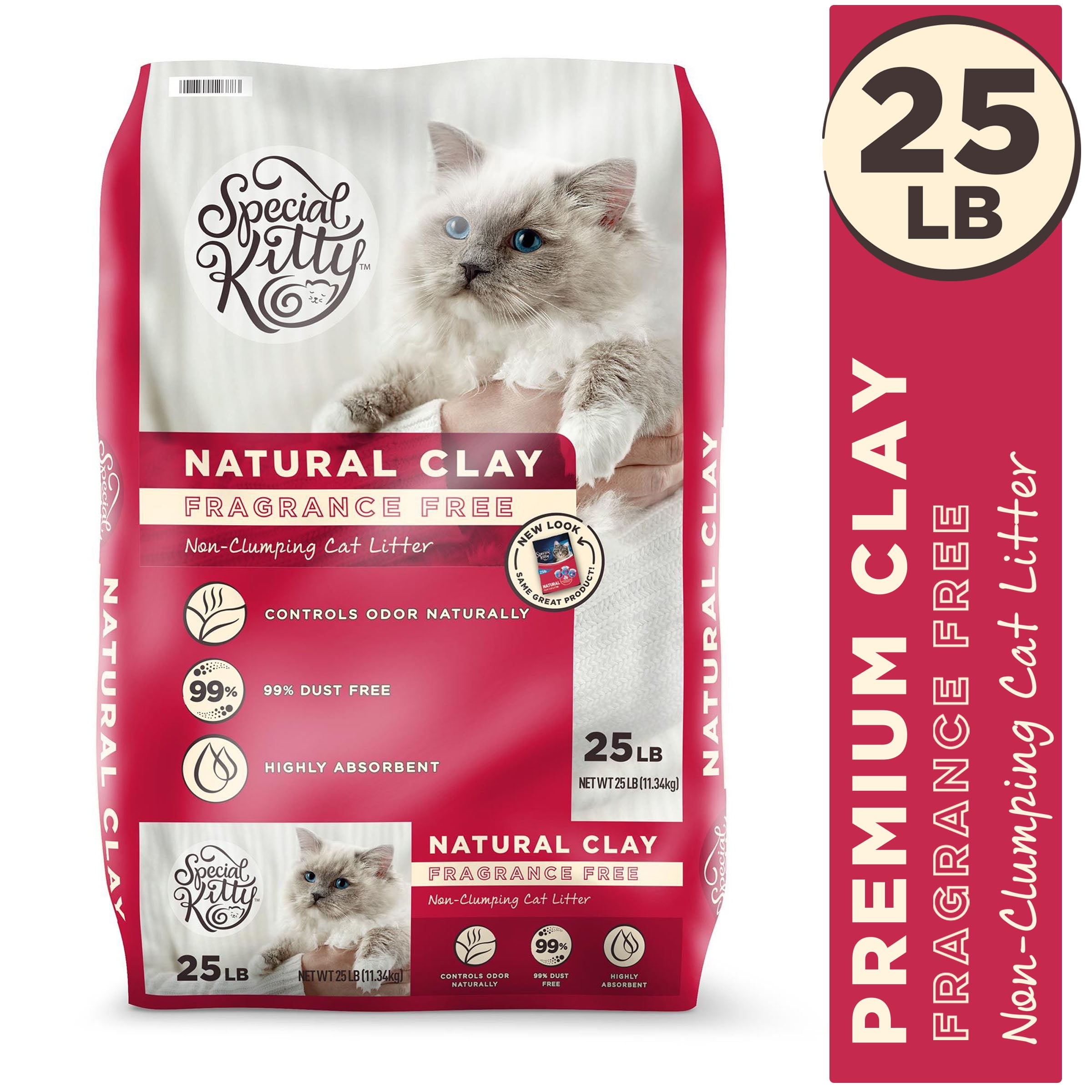 Special Kitty Fragrance Free Natural Clay NonClumping Cat Litter, 25