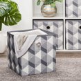 Mainstays Collapsible Fabric Cube Storage Bin (10.5" x 10.5"), 3D Gray