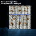 thumbnail image 6 of White Pumpkins Kitchen Curtains Fall Window Curtains Valance and Tier Set 36 Inch, Autumn Orange Floral Rod Pocket Short Tier Curtain for Room, Watercolor Small Cafe Kitchen Decor, 6 of 6
