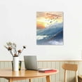 thumbnail image 3 of Nawypu Mountain Landscape Abstract Painting Canvas Wall Art For Living Room Bathroom Wall Decor For Bedroom Kitchen Artwork Canvas Prints Modern Framed Office Home Decorations Watercolor Picture, 3 of 5