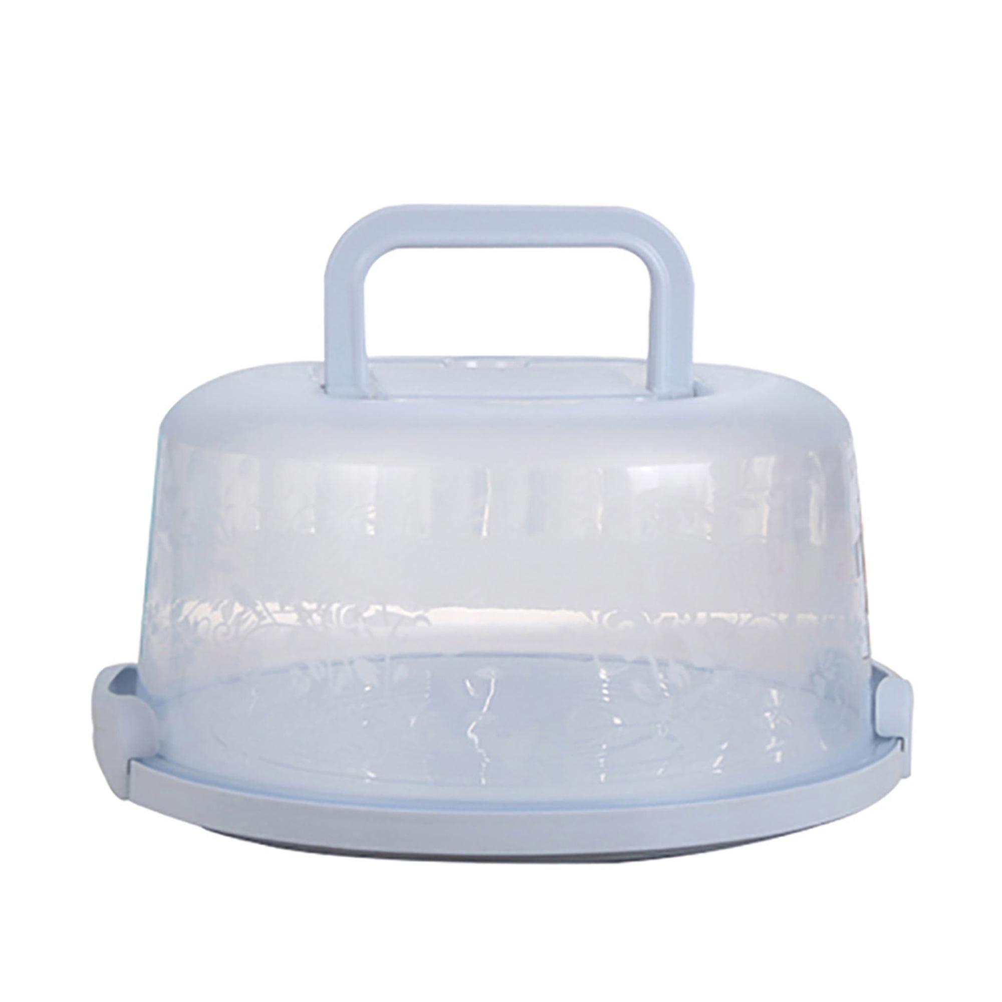 2 Pack Pie Carrier Cake Storage Container with Lid | 10.5 Large Round  Clear Plastic Cupcake Cheesecake Muffin Flan Cookie Tortilla Holder Storage