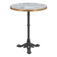 thumbnail image 2 of Gazebo Dining Table Multicolor Dining Table, Modern Style, Faux Stone MDF round shape tabletop, Cast Aluminum Iron, Outdoor Dining, 2 of 5