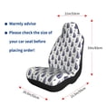 thumbnail image 3 of Uemuo Blue Leaves Pattern Car Seat Covers for Front Seats Waterproof Seat Covers for Cars, Universal Auto Front Seats Protector Fits for Car-1, 3 of 6