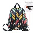 thumbnail image 5 of FORMRS School Backpack with Front Zippered Pocket 12" Student Travel Daypack, Red Geometric, 5 of 6