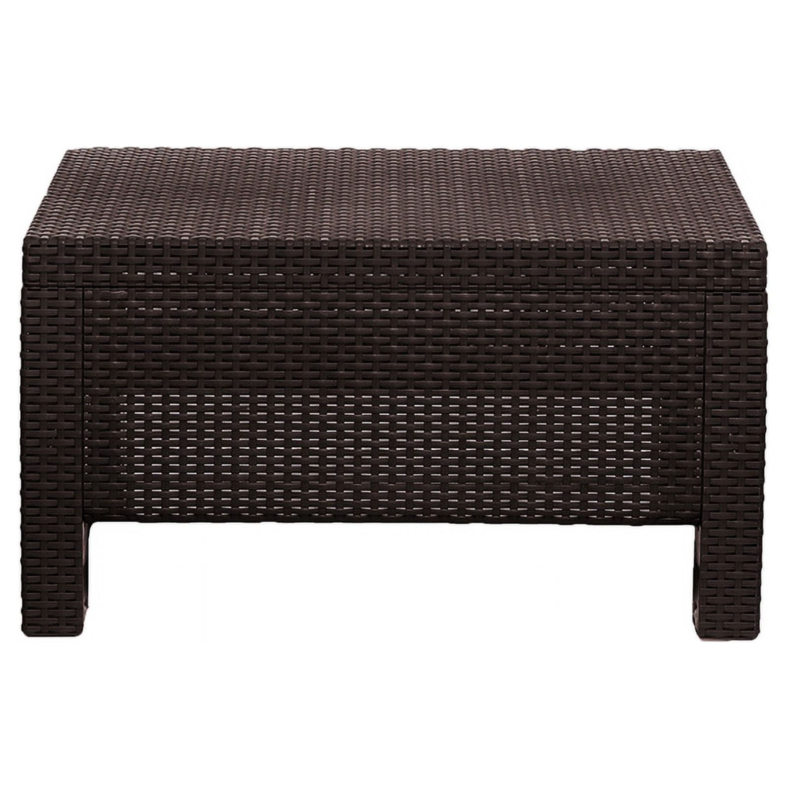MQ Ferrara Stay L-Shaped Outdoor Sofa Patio Conversation Set, Espresso