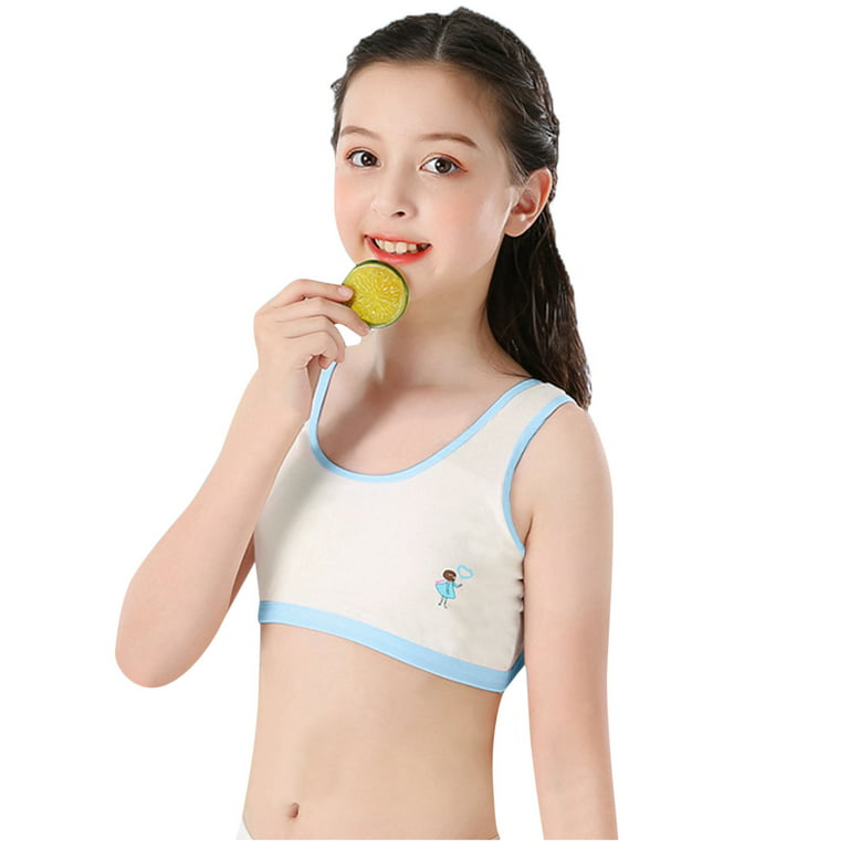 Soft Cotton Bra for Young Girls Kid Underwear Puberty Bras Push Up Bras  Bralette 