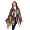 thumbnail image 3 of FORMRS Womens Scarf Winter Soft Long Big Warm Shawls Wrap Tassel Scarves, Futuristic Circles, 3 of 9