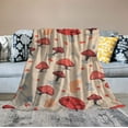 thumbnail image 2 of Jiayy  Mushroom Blanket for Girl Women Soft Warm Red Mushroom Stuff Decor Throw Blanket Plush Cozy Mushroom Animals Lightweight Flannel Gifts Blankets for Adults Kids, 2 of 6