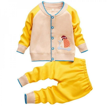

Jandel Kids Pajamas Cartoon Children Long Sleeve Cotton Suit Knitted Clothing Baby Pyjamas Set Sleepwear Pajamas Warm Soft Homewear